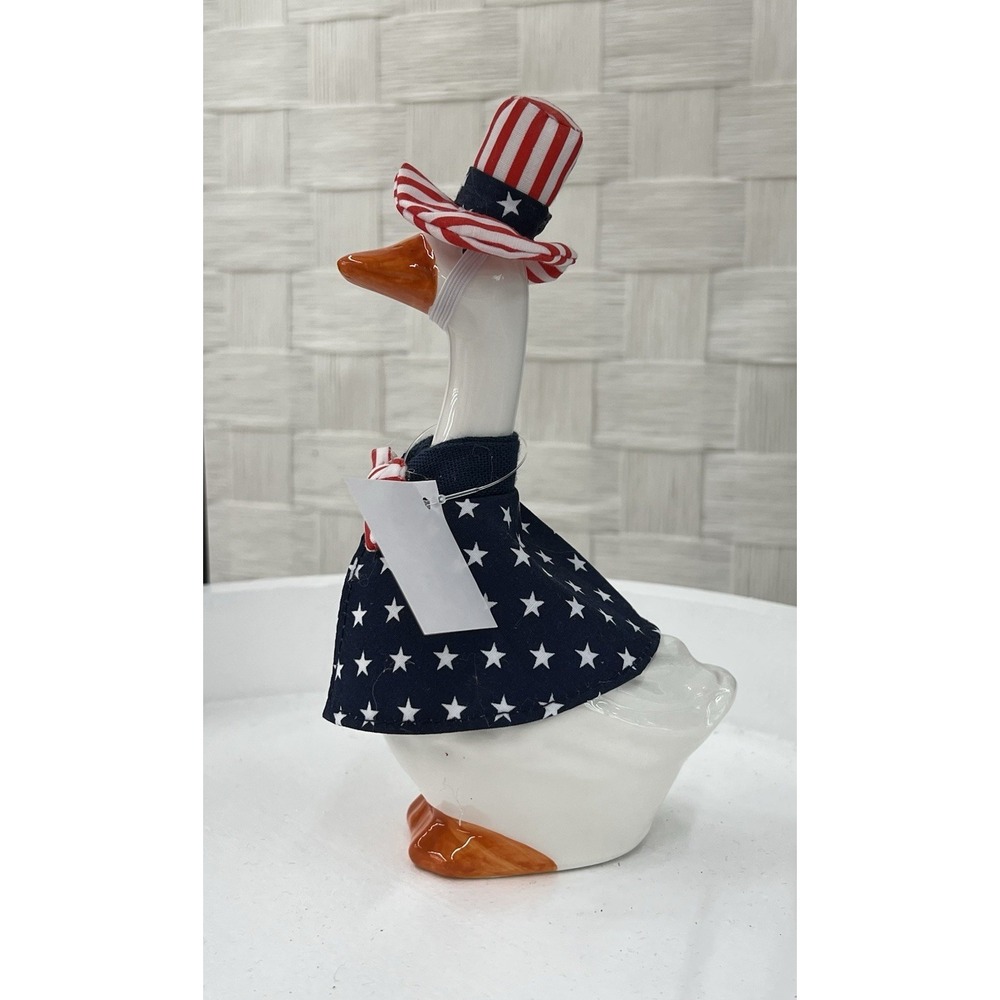 Patriotic Goose Figurine 7.75" H x 3.25" W x 4" D - Picture 4 of 5